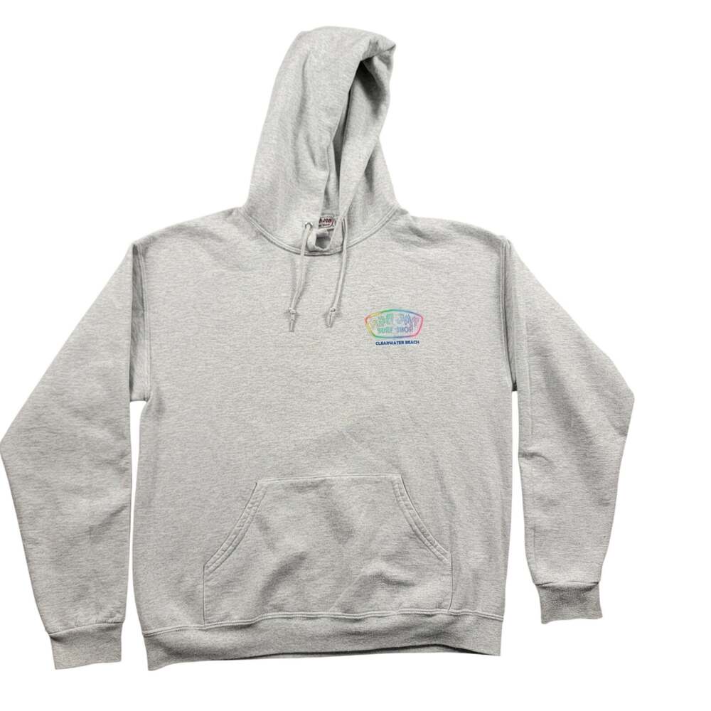 Ron Jon Surf Shop Clearwater Beach Florida Hoodie Mens Large Gray Jerzees